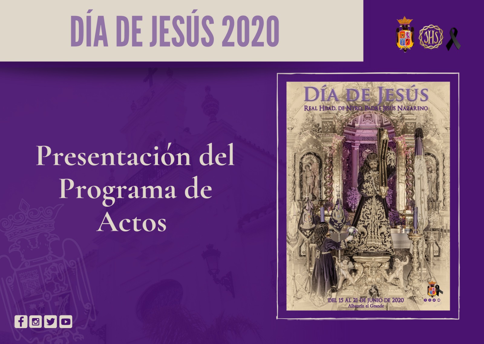 Programa de actos. Día de Jesús 2020