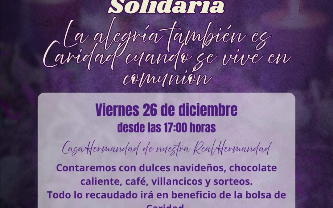 La alegría también es caridad cuando se vive en comunión