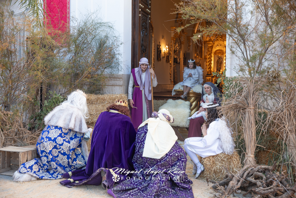 Belén viviente en la plaza de San Sebastián