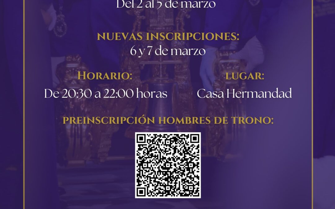 Comisión de trono Ntro. Padre Jesús Nazareno – Semana Santa 2026