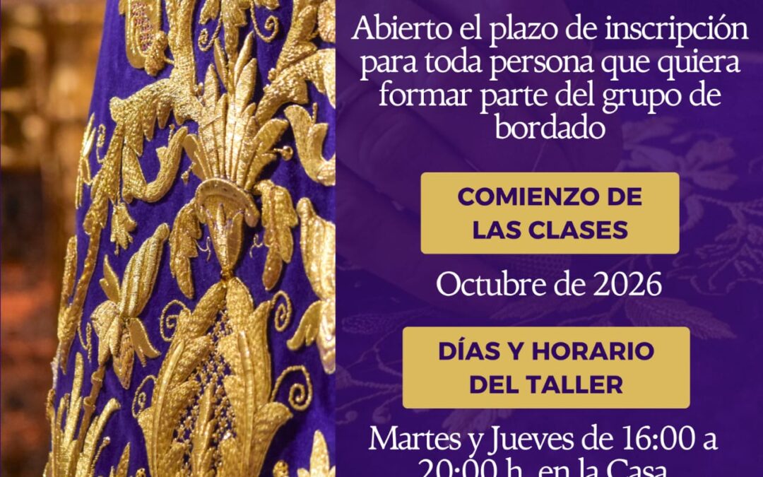Inicio del taller de bordado
